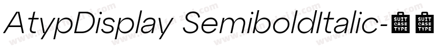 AtypDisplay SemiboldItalic字体转换